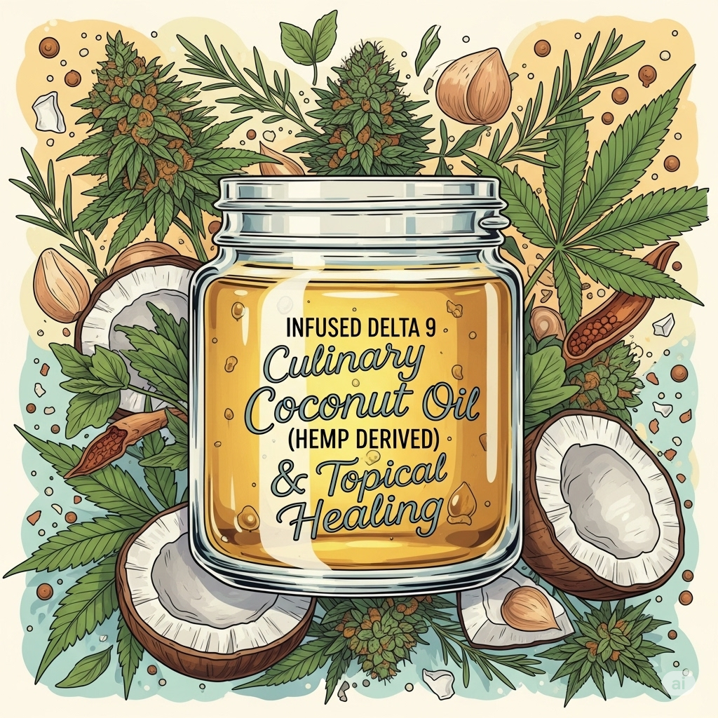 Hemp-Derived Delta 9 Coconut Oil (1,034MG) - 10oz