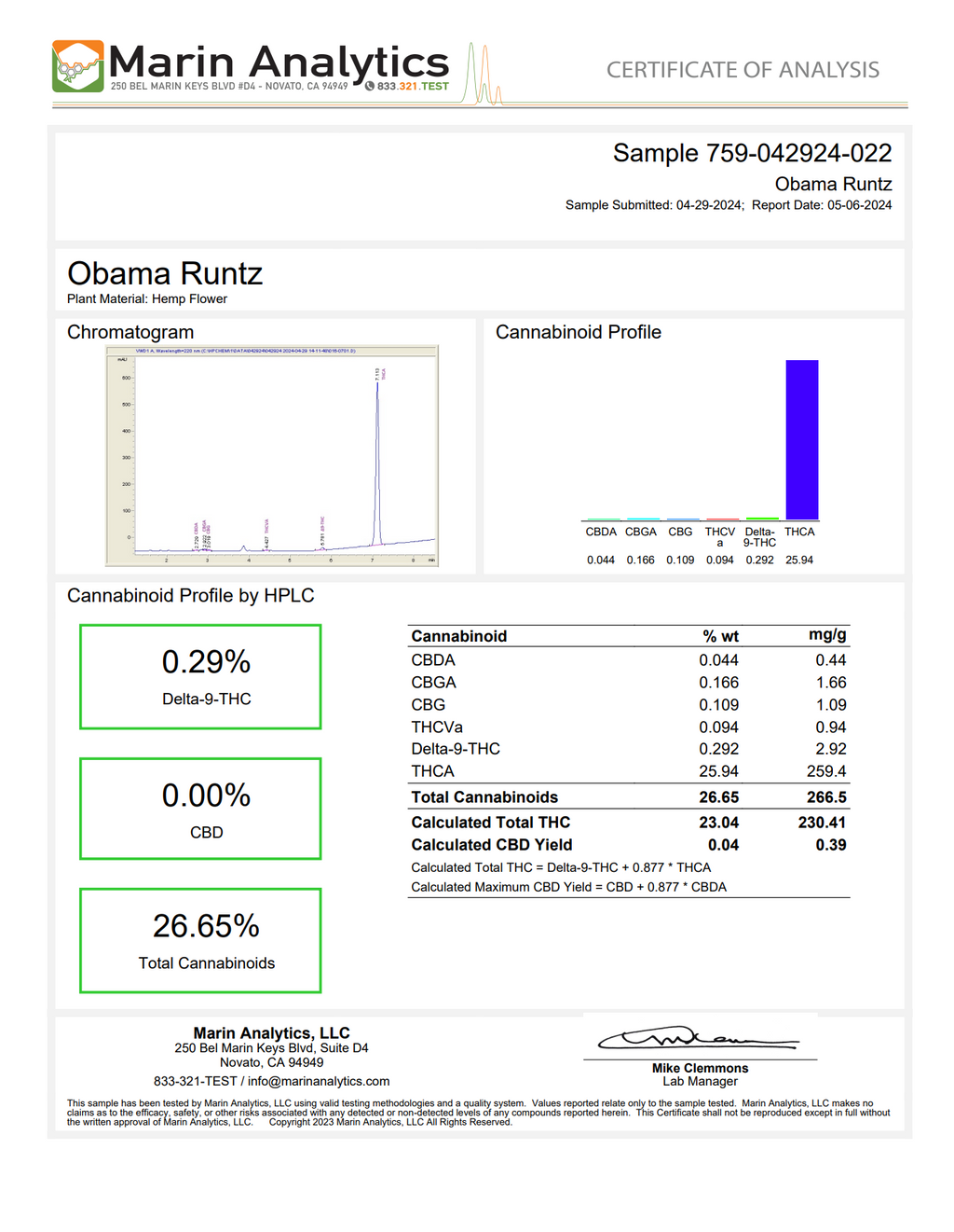 Obama Runtz THCa Flower